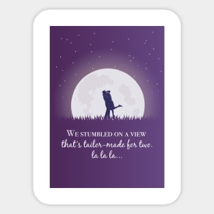 La la land romance view Sticker